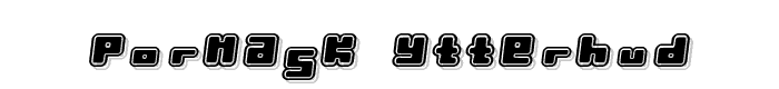 Pormask Ytterhud font